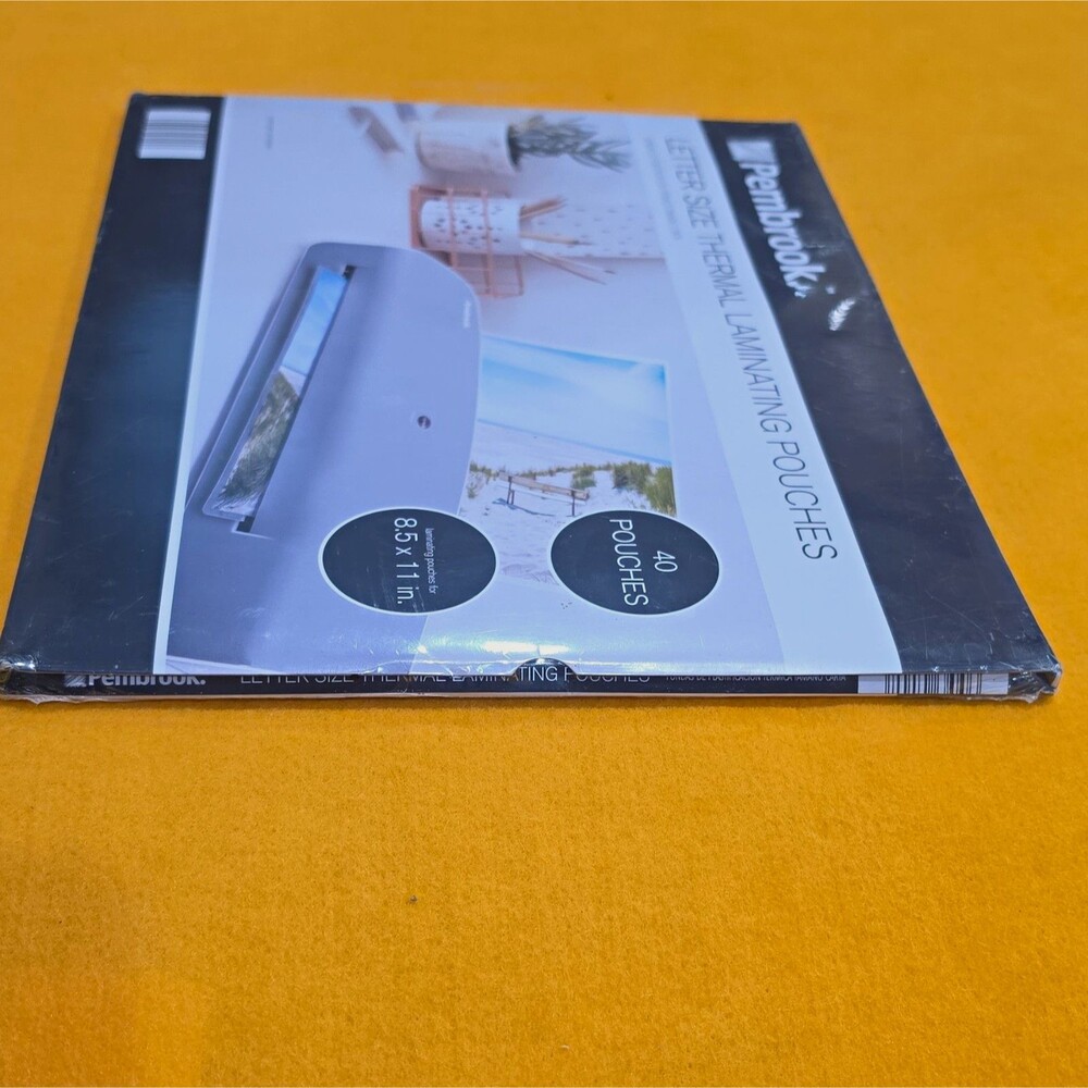 Pembroke Letter Size Thermal Laminating Pouches 8.5 x 11 in, 40 Pouches